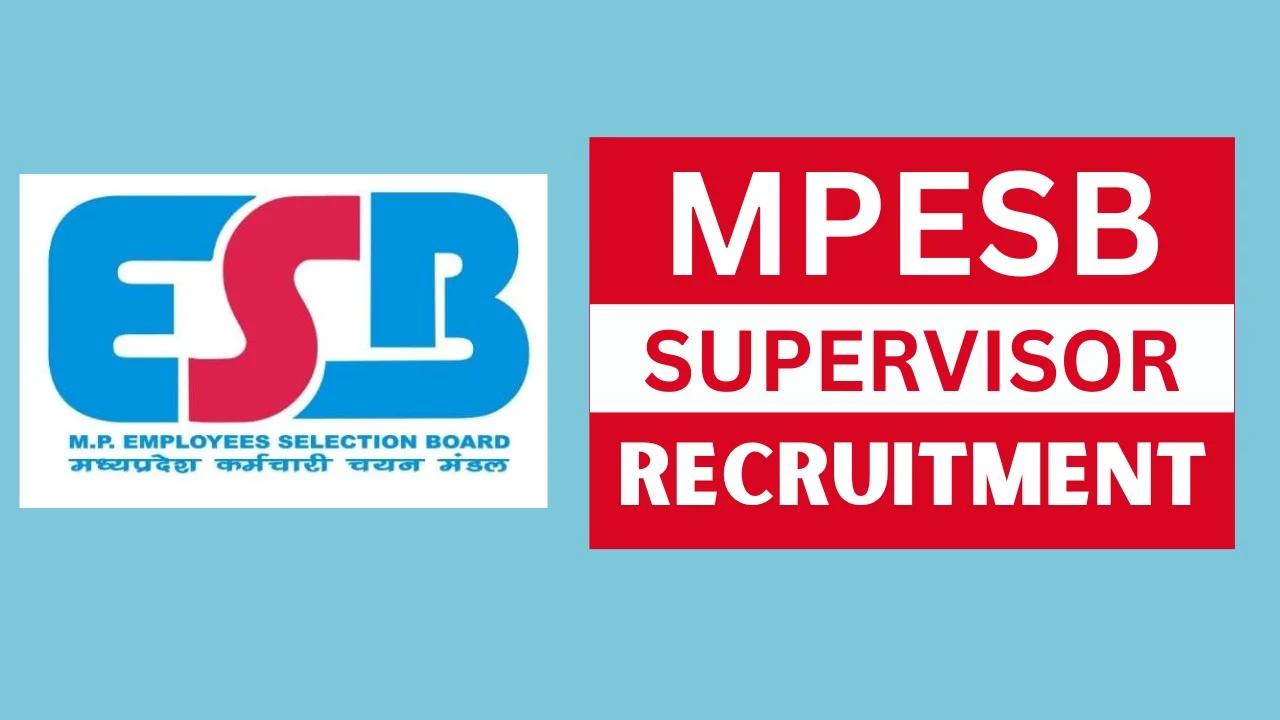 MPESB Paryavekshak (Supervisor) Recruitment 2025